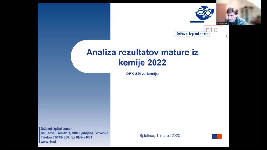 Analiza Rezultatov Mature Iz Kemije 2022